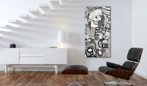 Картина - Silver Love 60x120 см - Img 2
