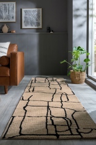 Килим пътека, Theo Circular Knit Flair Rugs, крем, 80x300 см