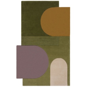 Килим ромбовиден зелен/многоцветен 200X290 см, Flair Rugs - Img 2