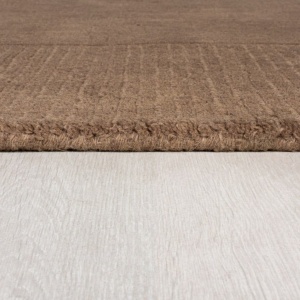 Килим с текстурирана вълнена рамка кафяв 120X170 см, Flair Rugs - Img 5