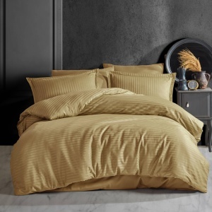 Комплект бельо Stripe Satin V1 Mustard (Satin Deluxe)