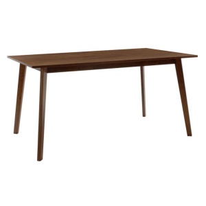 Комплект маса и столове Benson-Orlean 7 части тъмен орех - бежов 150x90x75 см - Img 2