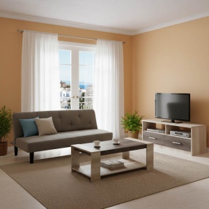 Комплект мебели за всекидневна 3 бр. Reest Антрацит 167x77x73 см
