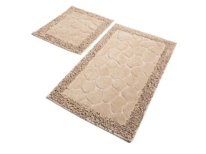 Комплект от 2 изтривалки за баня Stone Beige (100% памук)