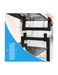Комплект от 2 стелажа за обувки, Songmics, 48-60 двойки, Черен 92 x 30 x 223 см - Img 5