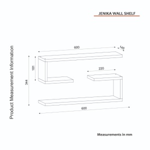 Комплект 2 рафта Jenika Бял 60x18x14.5 см - Img 5