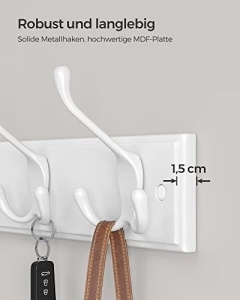Куче, Songmics, бял, 40x11x7 cm