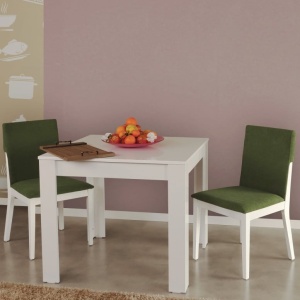 Маса трапезария единична 90 - лъскаво бяло