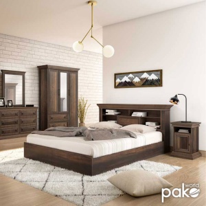 Нощно шкафче Моцарт Орех 40x40x61 см - Img 3