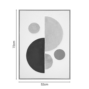 Платно Платно за стена Геометричен свят Pako Grey 52x4.5x72 cm - Img 2