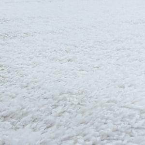 Пухкав килим бял 80x250 cm - Img 6