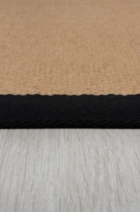 Пътека Kira от юта черна 60X230 см, Flair Rugs - Img 5