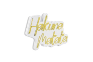 Светеща LED декорация за стена Хакуна Матата жълта 47x29x2 см - Img 8
