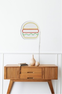 Стенна LED декорация, Hamburger, многоцветен, 28x27x2 см - Img 5
