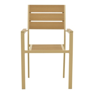 Стифиращ се градински стол, Breze, натурален, 60x57.5x88 см - Img 5