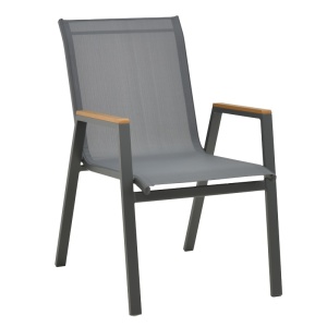 Стол за градина Азелия Сив 77x55x94 см
