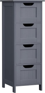 Шкаф за баня с чекмеджета Songmics Grey 30x30x82 cm