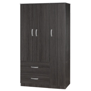 Шкаф Зелия с 2 врати и чекмеджета цвят венге 90x42x180см - Img 1