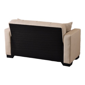 Canapea extensibila cu 2 locuri si spatiu de depozitare, Vox, Pako, Bej 150x84x83 cm - Img 5
