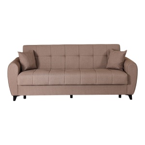 Canapea extensibila cu 3 locuri si spatiu de depozitare, Lincoln, Pako, Bej 226x84x93 cm - Img 4