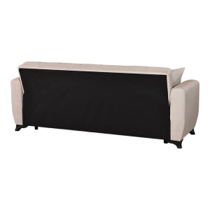 Canapea extensibila cu 3 locuri si spatiu de depozitare, Modesto, Pako, Crem 213x84x86 cm - Img 6