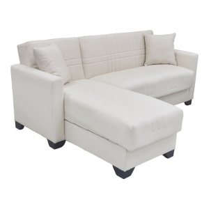 Coltar extensibil reversibil, Stashio, Crem, 202x143x84 cm - Img 6