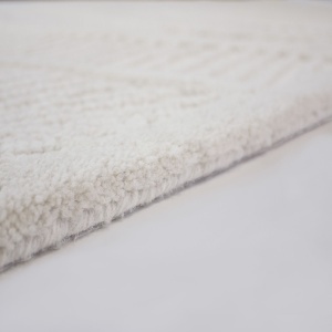 Covor traversa Sculptured Wave Alb 80x230 cm - Img 4