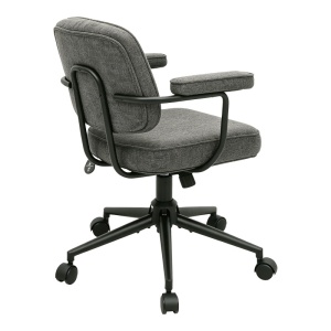 Scaun birou, Leberta, Antracit, 64x63.5x86 cm - Img 3