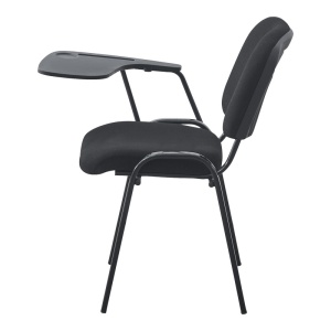 Scaun conferinta cu masuta, stivuibil,, Lector, Pako, Negru 54x54x78 cm - Img 3