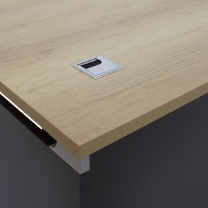 Бюро Lotus Oak, Антрацит 186x83x7 см - Img 4