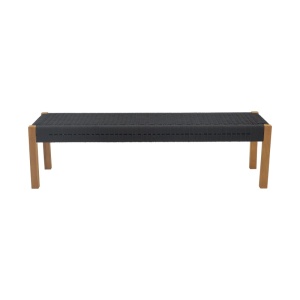 Градинска пейка Uma Boho Pako World Black 120x45x40 cm - Img 2