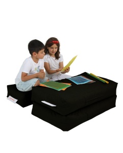 Градински пухен фотьойл Kids Черен 35x20x40 см - Img 8
