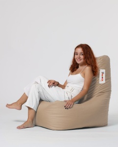Градински фотьойл пуф Diamond Brown 60x90x35 cm - Img 4