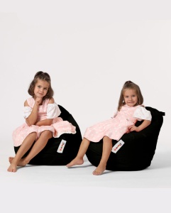 Градински фотьойл с пуф Premium Black 60x60x25 cm - Img 7
