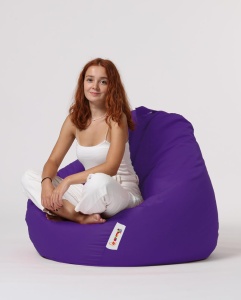 Градински фотьойл с пуф Premium Violet 115x130x39 cm - Img 8