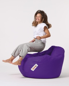 Градински фотьойл с пуф Premium Violet 115x130x39 cm - Img 11