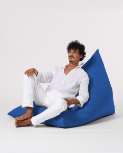 Градински фотьойл с пуф Pyramid Blue 145x90x35 cm - Img 10