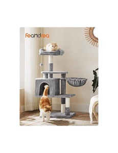 Дърво за котки, Feandrea, PCT52W, Сиво, 110 см - Img 2