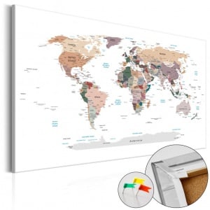 Картина от корк - Where Today? [Cork Map] 60x40 см