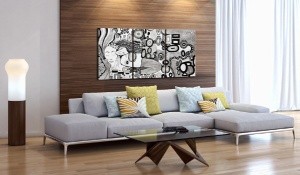 Картина - Сребърна целувка 120x60 см - Img 2