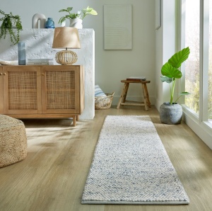 Килимче Bolster Minerals Black 60X230 cm, Flair Rugs - Img 1
