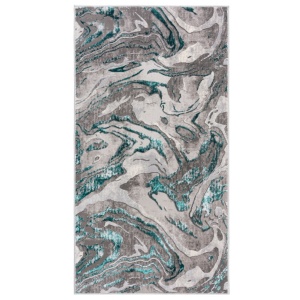 Килим Мраморен ЗЕЛЕН СМАРАГД 80X150 см, Flair Rugs - Img 2