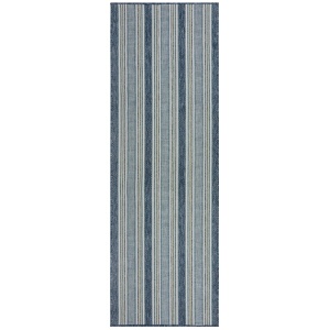Килим Roma Stripe Outdoor Blue Blue 80x230 cm, Flair Rugs - Img 6