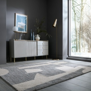 Килим, Rylan Circular Knit Flair Rugs, сив, 200x300 см