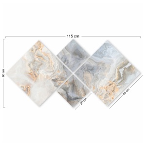 Комплект картини от платно (4 броя) 4MDF1188290827 Многоцветен 60x115 cm - Img 3