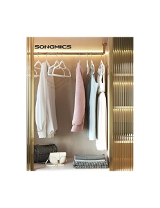 Комплект 50 кадифени закачалки, Songmics, Бял, CRF021W02, Бял + Розов - Img 2