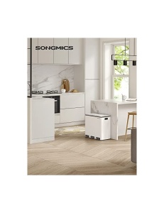 Кош за рециклиране, 3 x 18L, Soft-Close, Бял, LTB54WT, 61 x 31 x 56 см - Img 2