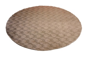 Кръгъл килим Diamond Cut Crem 200x200 см - Img 2