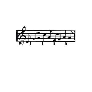 Метална закачалка Note Черен 60x19 см - Img 2