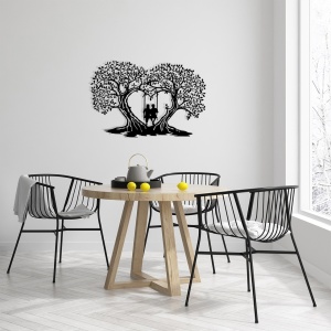 Метална картина Love Черен 65x43 см - Img 5